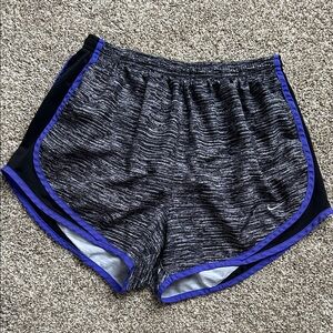 Nike Women's Medium Black and Purple Athletic Shorts